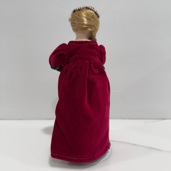 Danbury Mint Rapunzel Porcelain Doll Storybook Red Dress Stand Box 8.5" - Picture 7 of 10